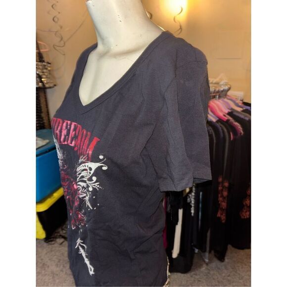 Liberty Wear Freedom Red Foil Rhinestone Tee - Picture 3 of 4